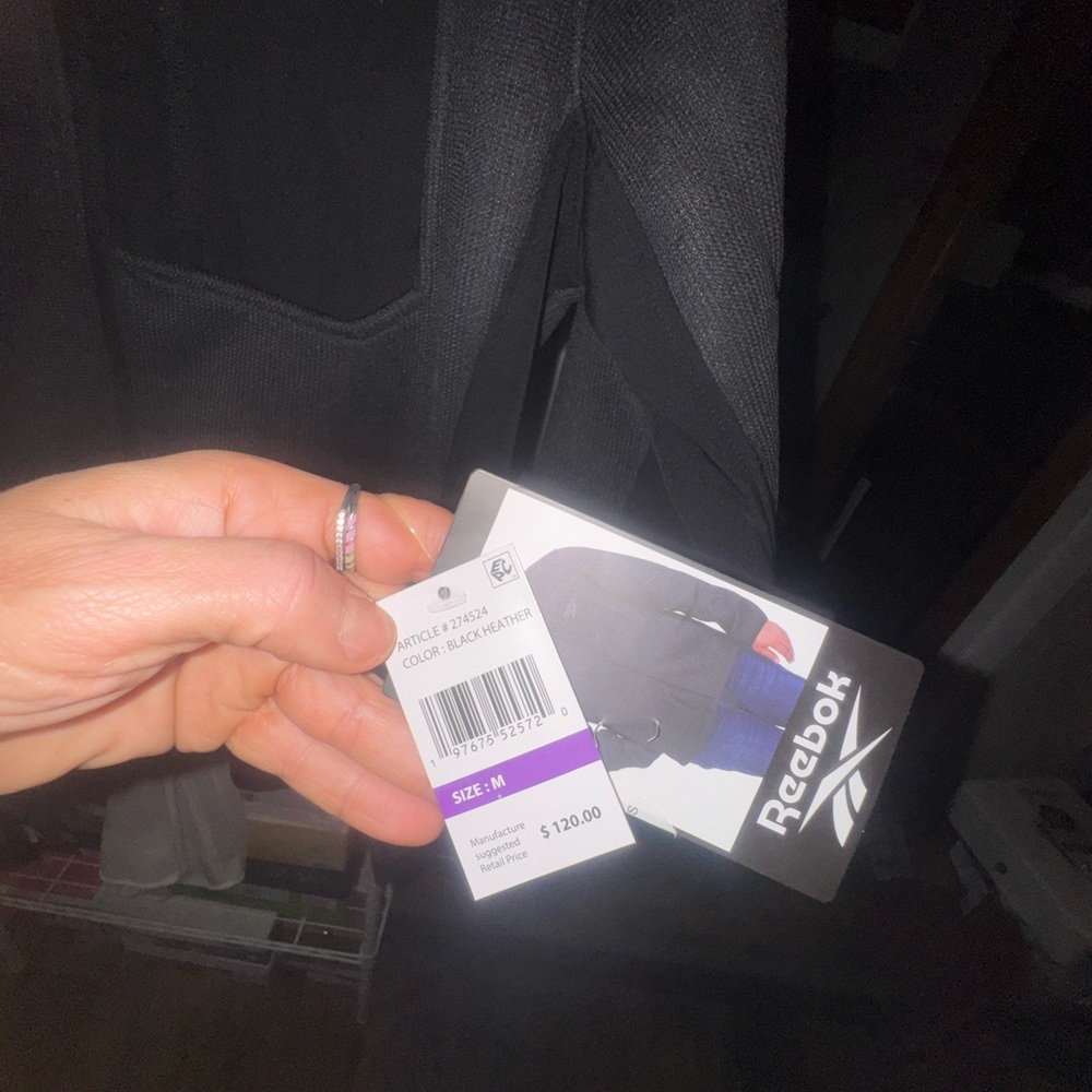 Reebok Men's Charcoal Gray Performance Jacket - Picture 6 of 7